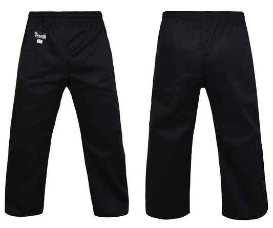 MORGAN DRAGON Martial Arts Black Gi Pants (8Oz) - Martial Arts Pants