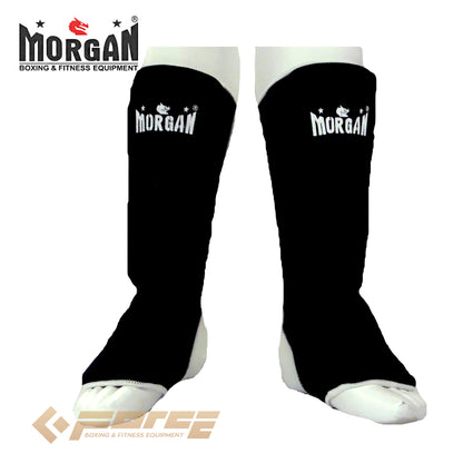 MORGAN Elastic Muay Thai Boxing Shin & Instep Muay Thai Boxing Shin Protectors - Blue