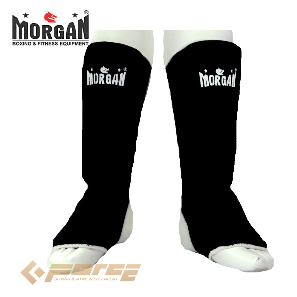 MORGAN Elastic Muay Thai Boxing Shin & Instep Muay Thai Boxing Shin Protectors - RED