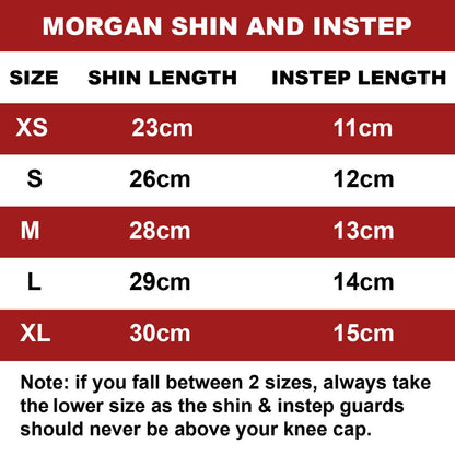 MORGAN Elastic Muay Thai Boxing Shin & Instep Muay Thai Boxing Shin Protectors - RED