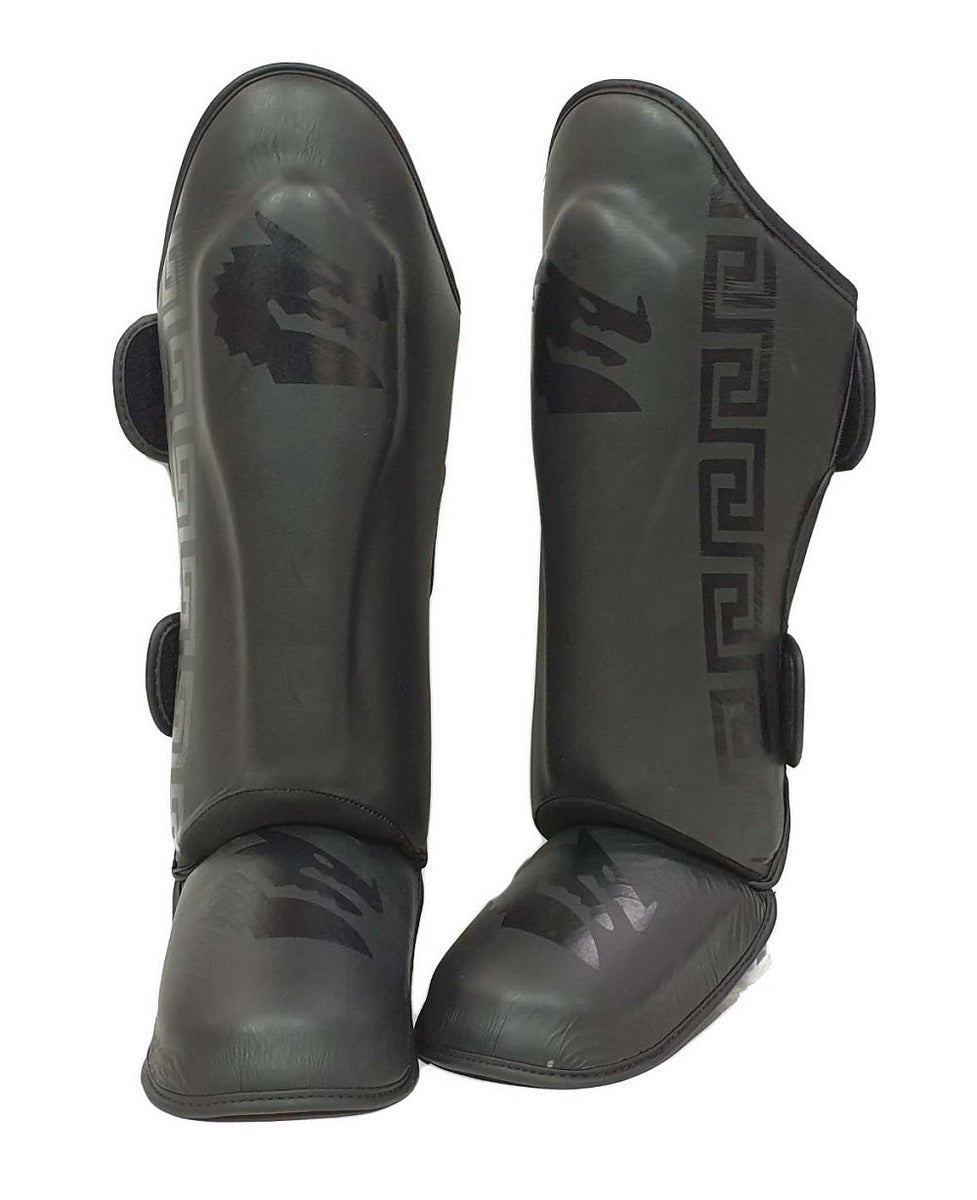 MORGAN B2 Bomber Leather Shin & Instep Guards Size M-XL - Boxing & Muay Thai