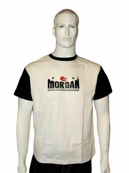 MORGAN Martial Arts Uniform Training T-shirt Top White - Boxing & MMA Shorts