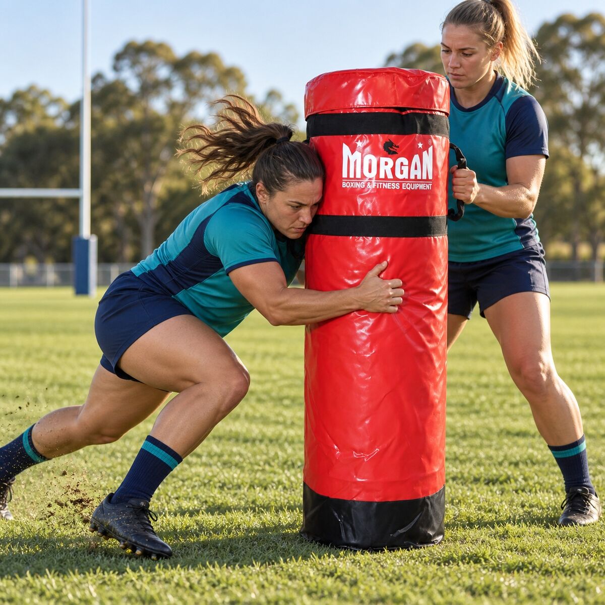 MORGAN 4Ft Platinum Rugby Tackle Bag GRAPPLING BUMPING - rugby training action