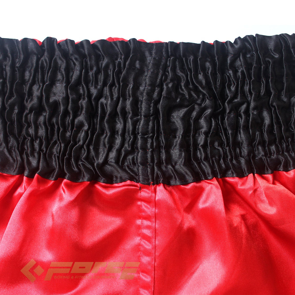 THAIBOXING Adults Boxing Pants Satin Red Blackstrip - Boxing & MMA Shorts