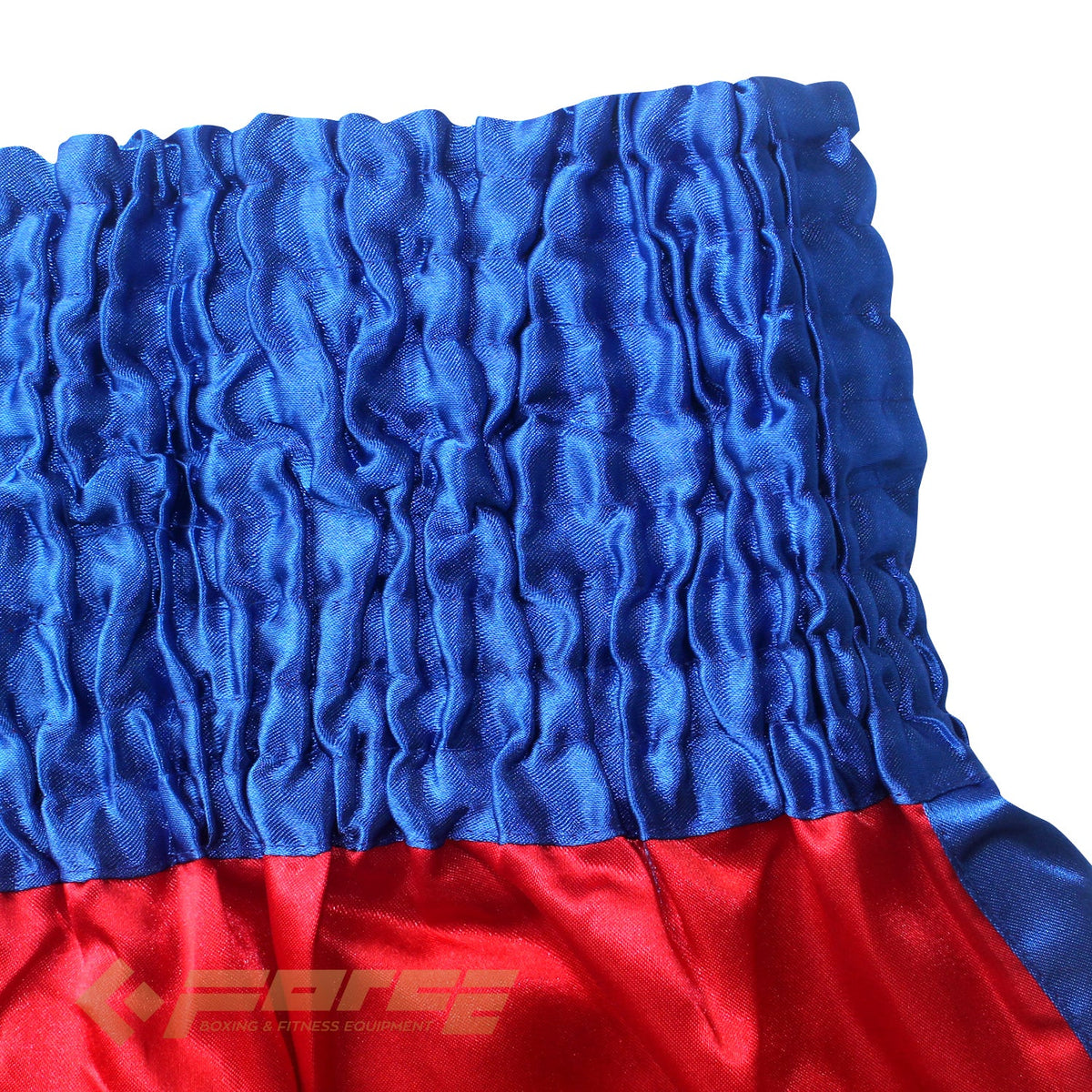 THAIBOXING Adults Boxing Pants Satin Red Bluestrip - Boxing & MMA Shorts