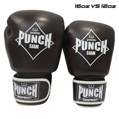BOXING GLOVES - Siam™ - LEATHER - 12OZ - CHOCOLATE
