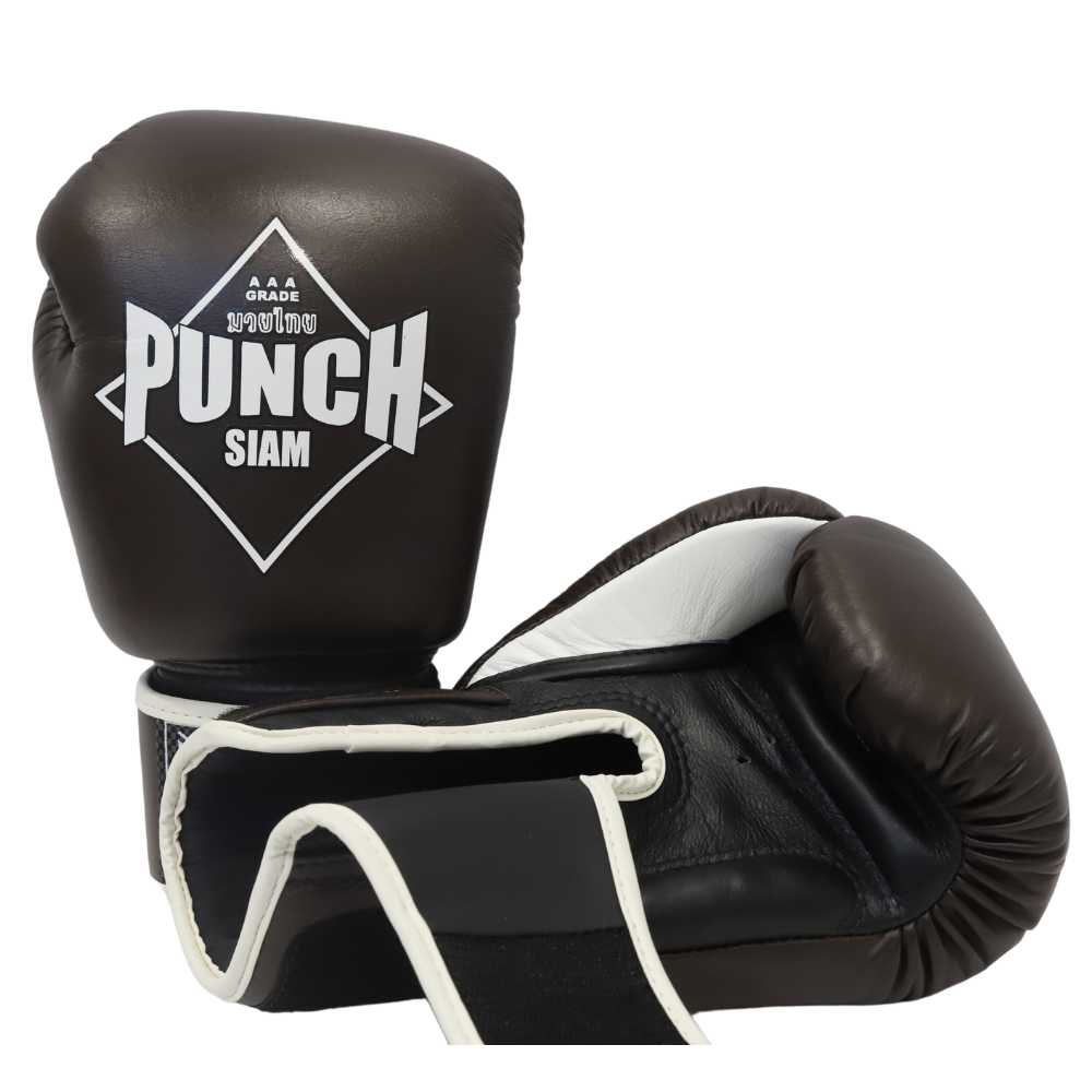 BOXING GLOVES - Siam™ - LEATHER - 12OZ - CHOCOLATE