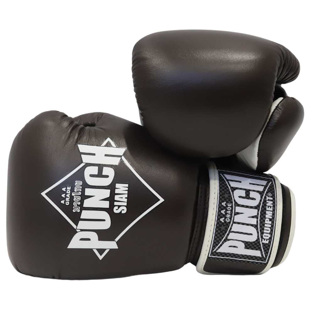 BOXING GLOVES - Siam™ - LEATHER - 12OZ - CHOCOLATE