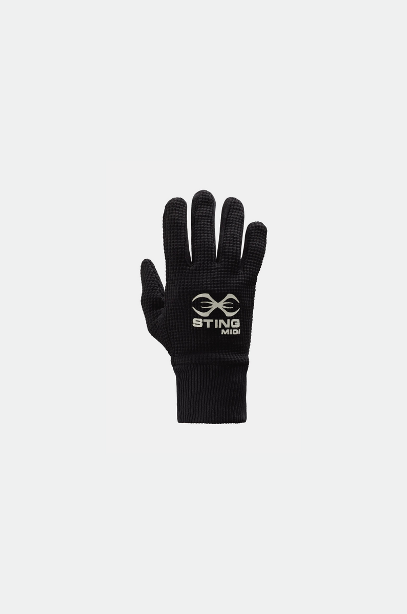 STING Air Weave Cotton Glove Inner — Black