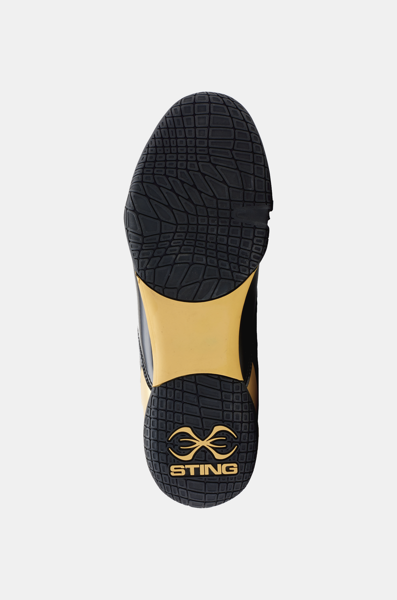 STING Viper Boxing Shoe — Black/Gold