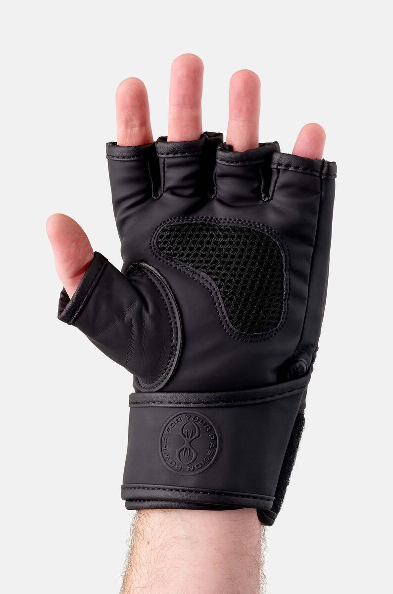 STING MMA Training Gel Hybrid Glove — Black/Blue