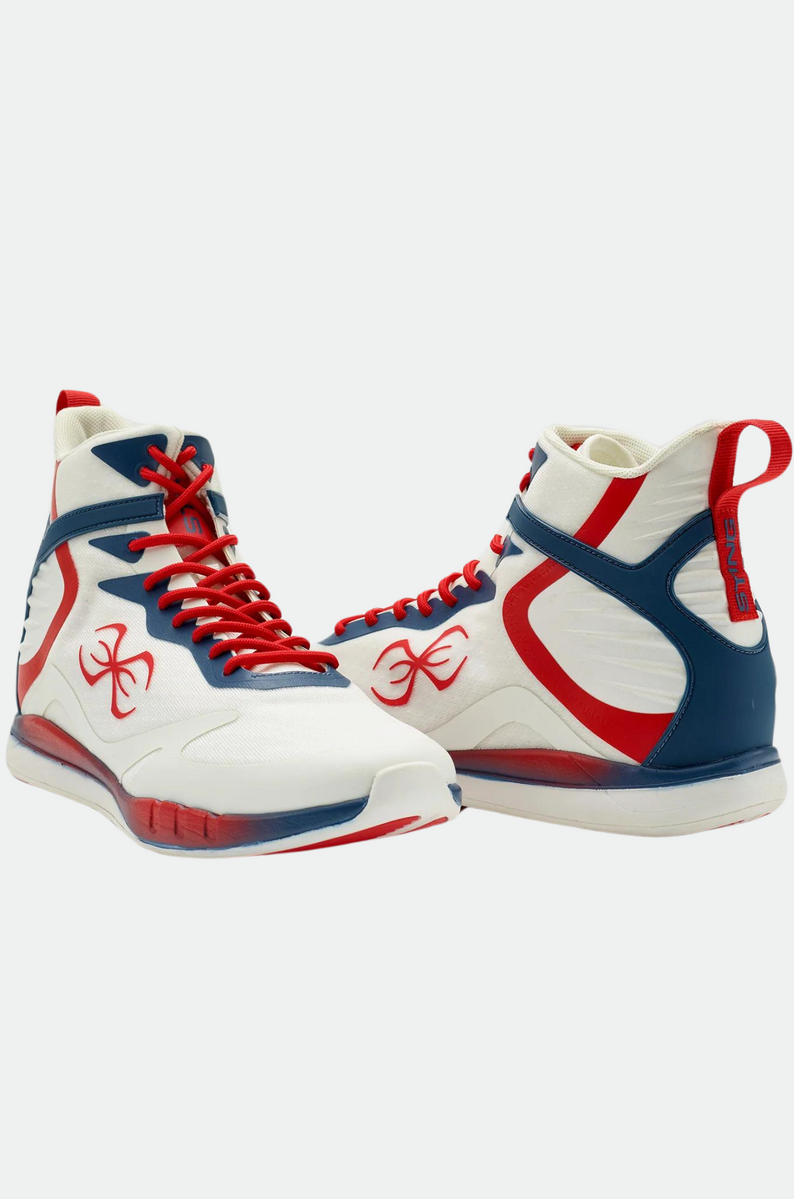 STING Viper Boxing Shoe 2.0 — White/Red/Blue