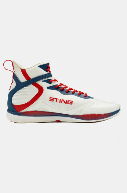 STING Viper Boxing Shoe 2.0 — White/Red/Blue
