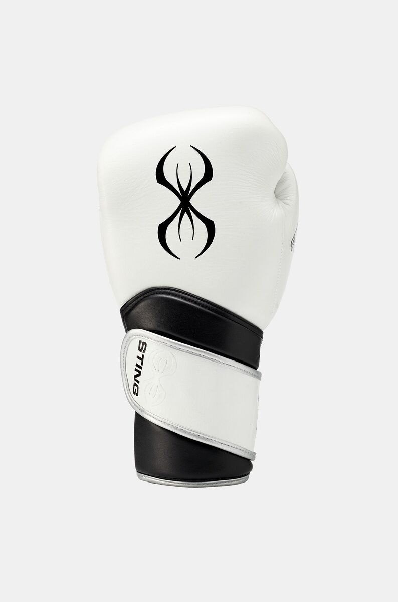 STING Viper X Sparring Glove — White/Black/Silver