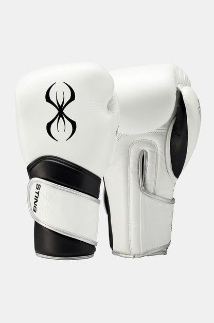 STING Viper X Sparring Glove — White/Black/Silver
