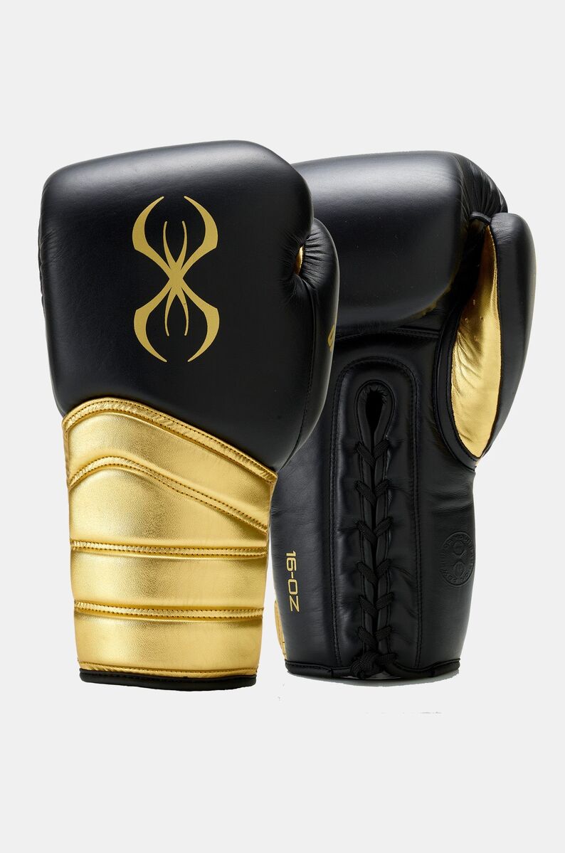 STING Viper X Boxing Gloves Lace Up — Black/Gold