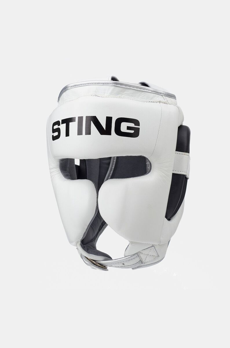 STING Viper Gel Full Face Head Guard — White/Black/Silver