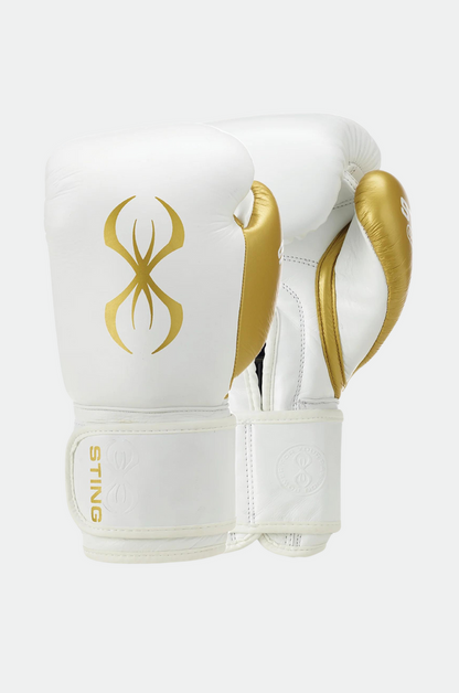 STING Evolution Boxing Glove — White/Gold