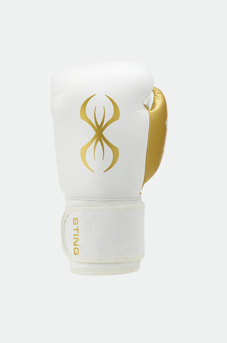 STING Evolution Boxing Glove — White/Gold