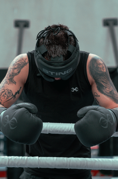 STING Viper Gel Full Face Head Guard — Black/Grey
