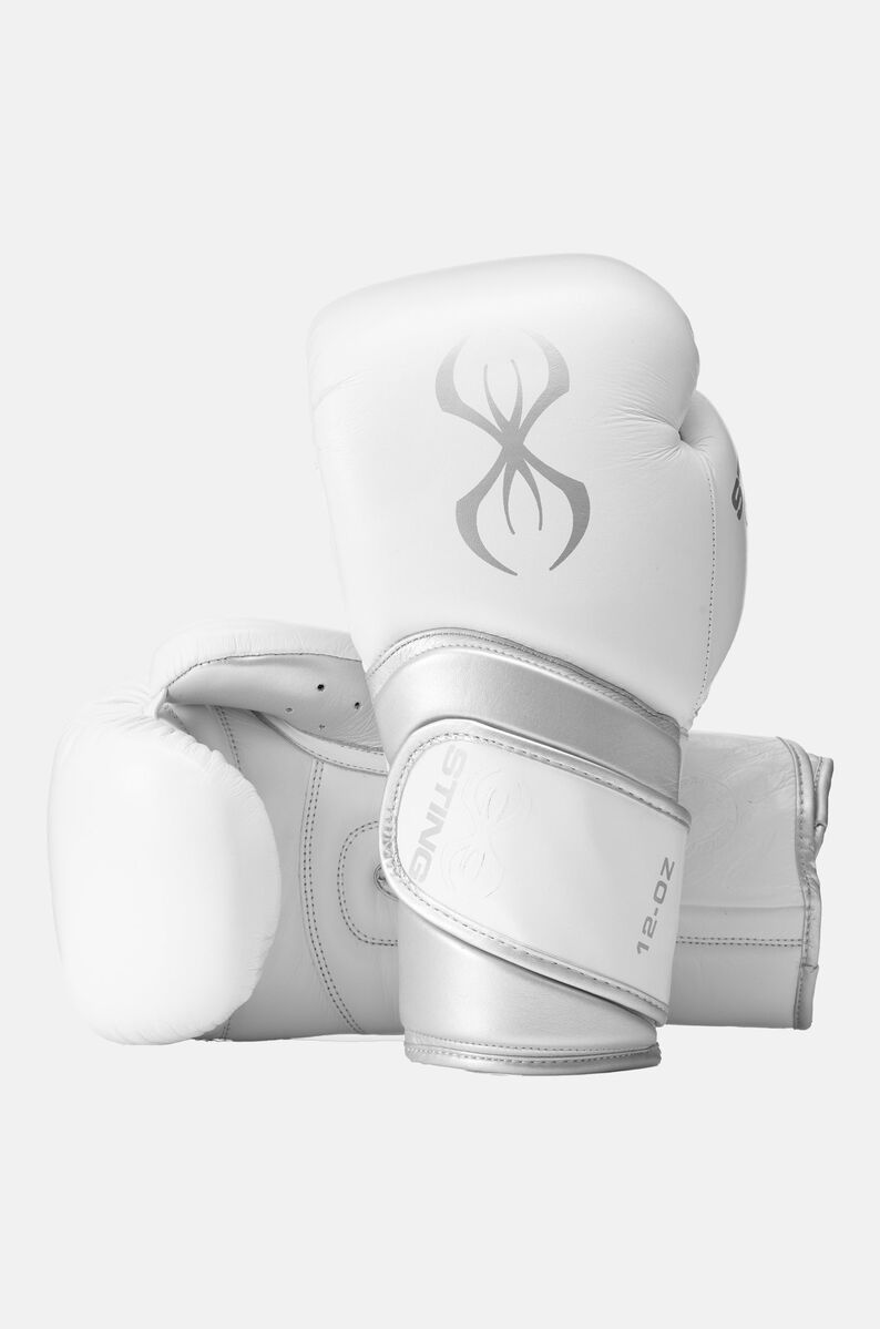 STING Viper X Sparring Glove — White/Silver