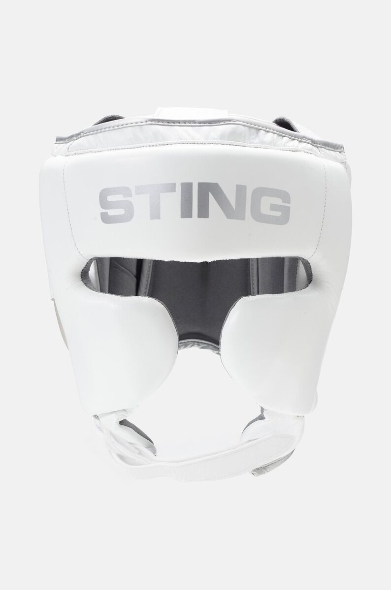 STING Viper Gel Full Face Head Guard — White/Silver