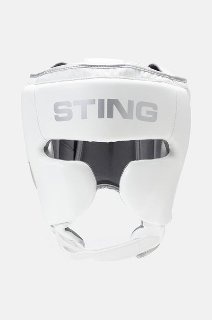 STING Viper Gel Full Face Head Guard — White/Silver