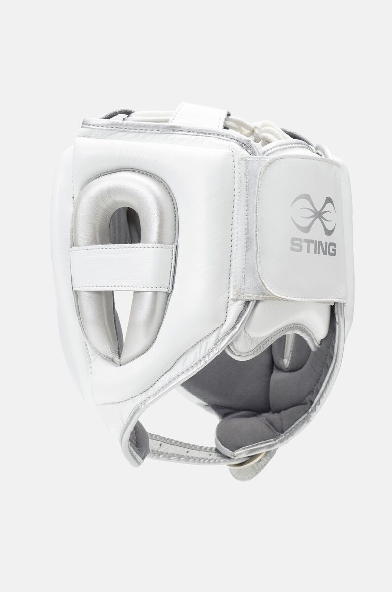 STING Viper Gel Full Face Head Guard — White/Silver