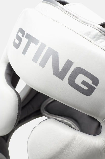 STING Viper Gel Full Face Head Guard — White/Silver