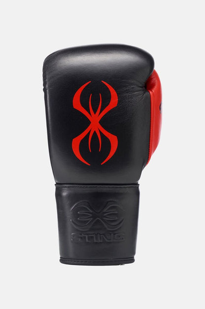 STING Evolution Fight Glove Lace Up — Black/Red