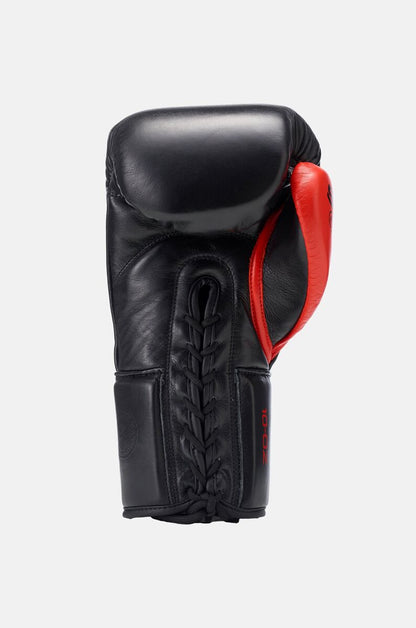 STING Evolution Fight Glove Lace Up — Black/Red
