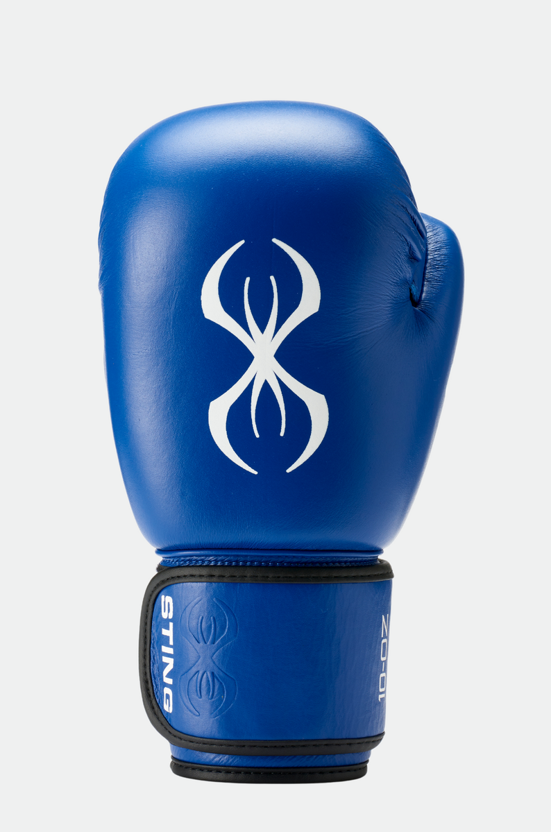 STING World Boxing Approved Competition Boxing Glove — Blue