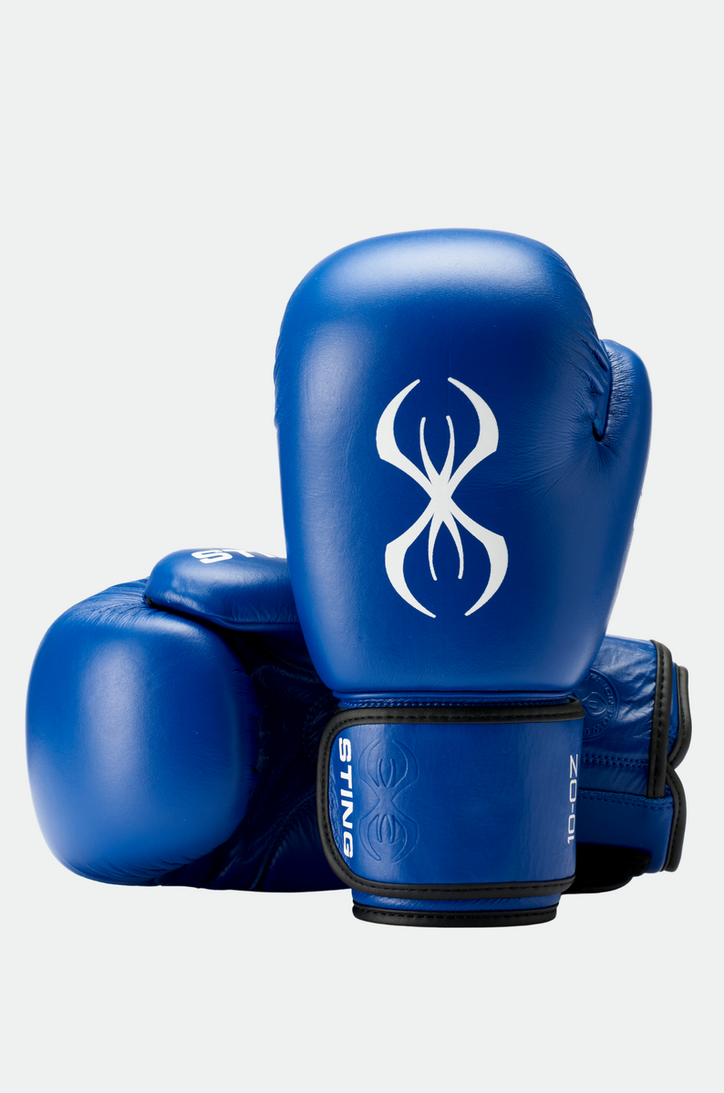 STING World Boxing Approved Competition Boxing Glove — Blue