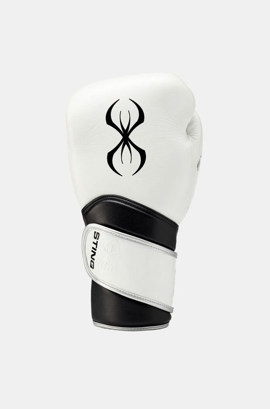 STING Viper X Sparring Glove — White/Black/Silver