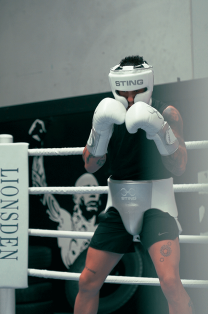 STING Viper X Sparring Glove — White/Silver