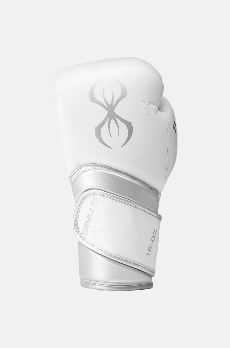 STING Viper X Sparring Glove — White/Silver