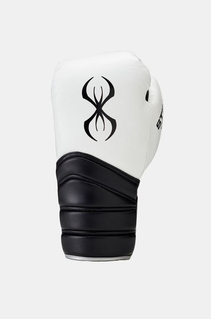 STING Viper X Boxing Gloves Lace Up — White/Black/Silver