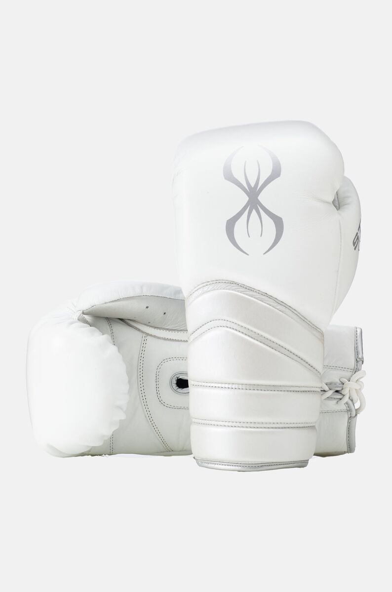 STING Viper X Boxing Gloves Lace Up — White/Silver