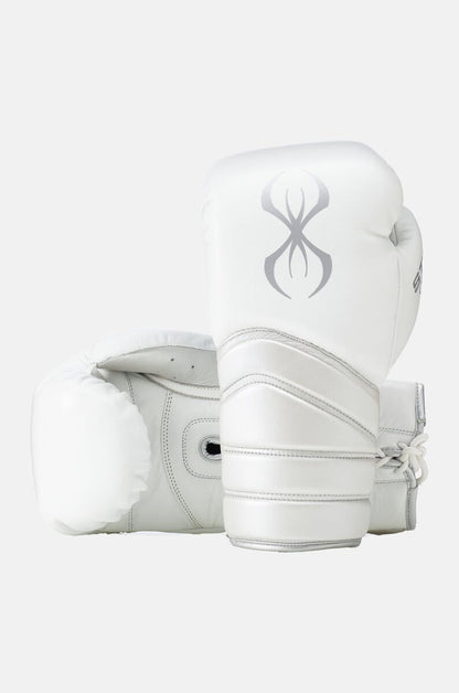 STING Viper X Boxing Gloves Lace Up — White/Silver