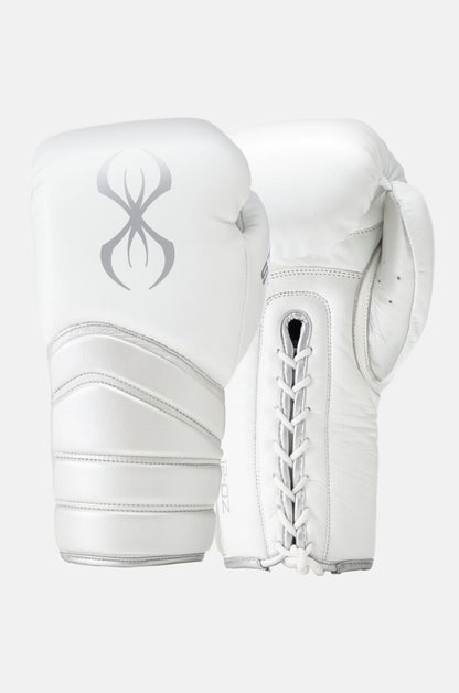 STING Viper X Boxing Gloves Lace Up — White/Silver