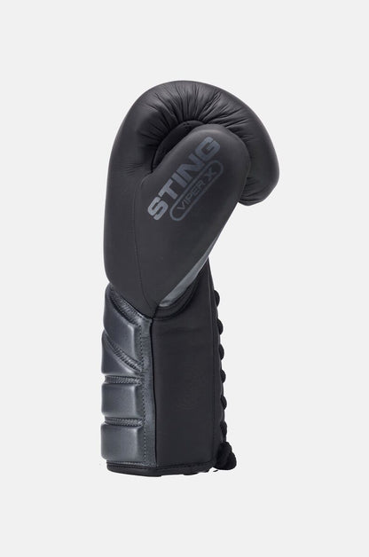STING Viper X Boxing Gloves Lace Up — Black/Grey