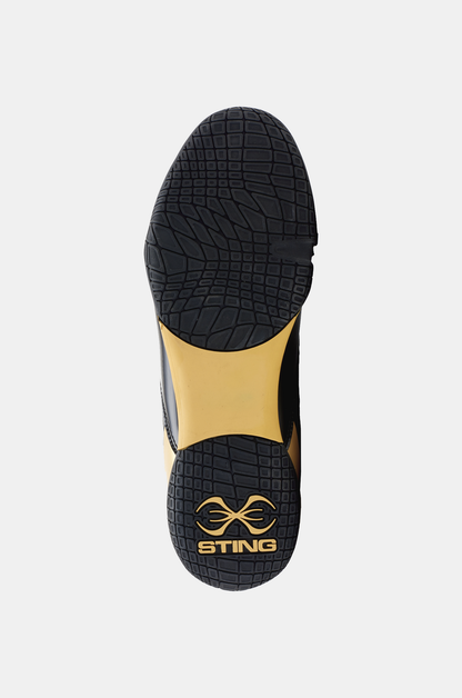 STING Viper Boxing Shoe — Black/Gold