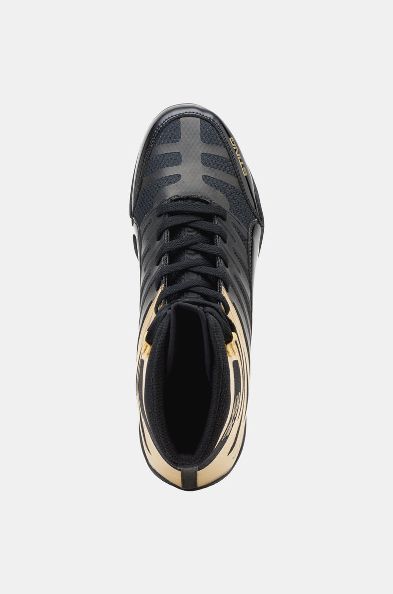 STING Viper Boxing Shoe — Black/Gold