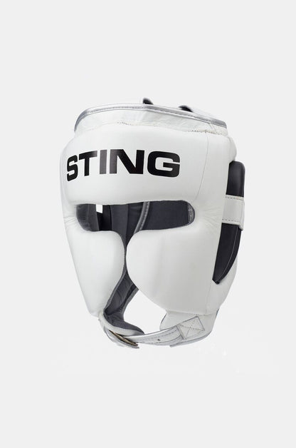 STING Viper Gel Full Face Head Guard — White/Black/Silver