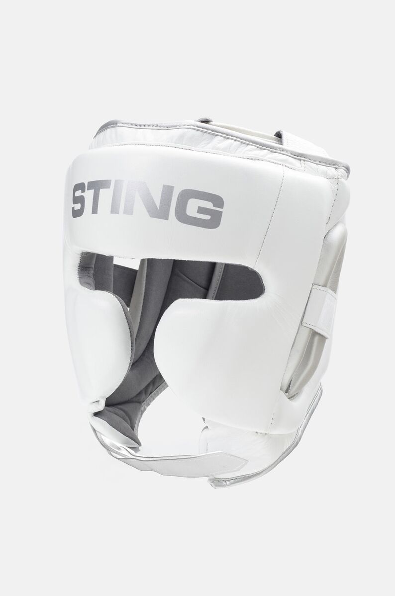 STING Viper Gel Full Face Head Guard — White/Silver