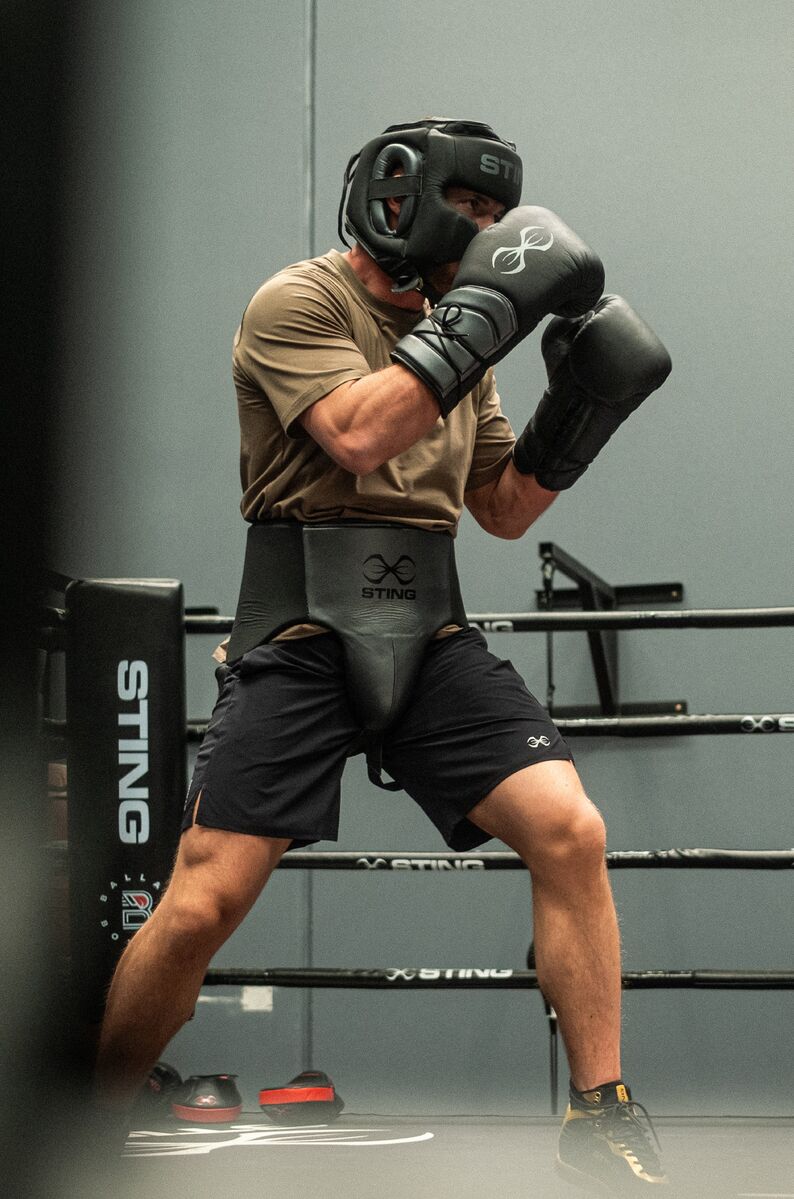 STING Viper Gel Full Face Head Guard — Black/Grey
