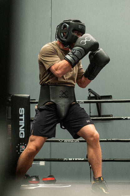 STING Viper Gel Full Face Head Guard — Black/Grey