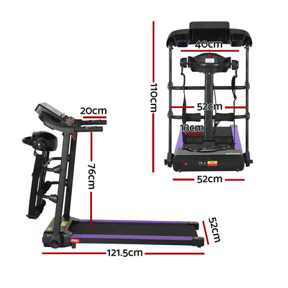 Everfit Treadmill Electric Home Gym Fitness Exercise Machine w/ Massager 400mm