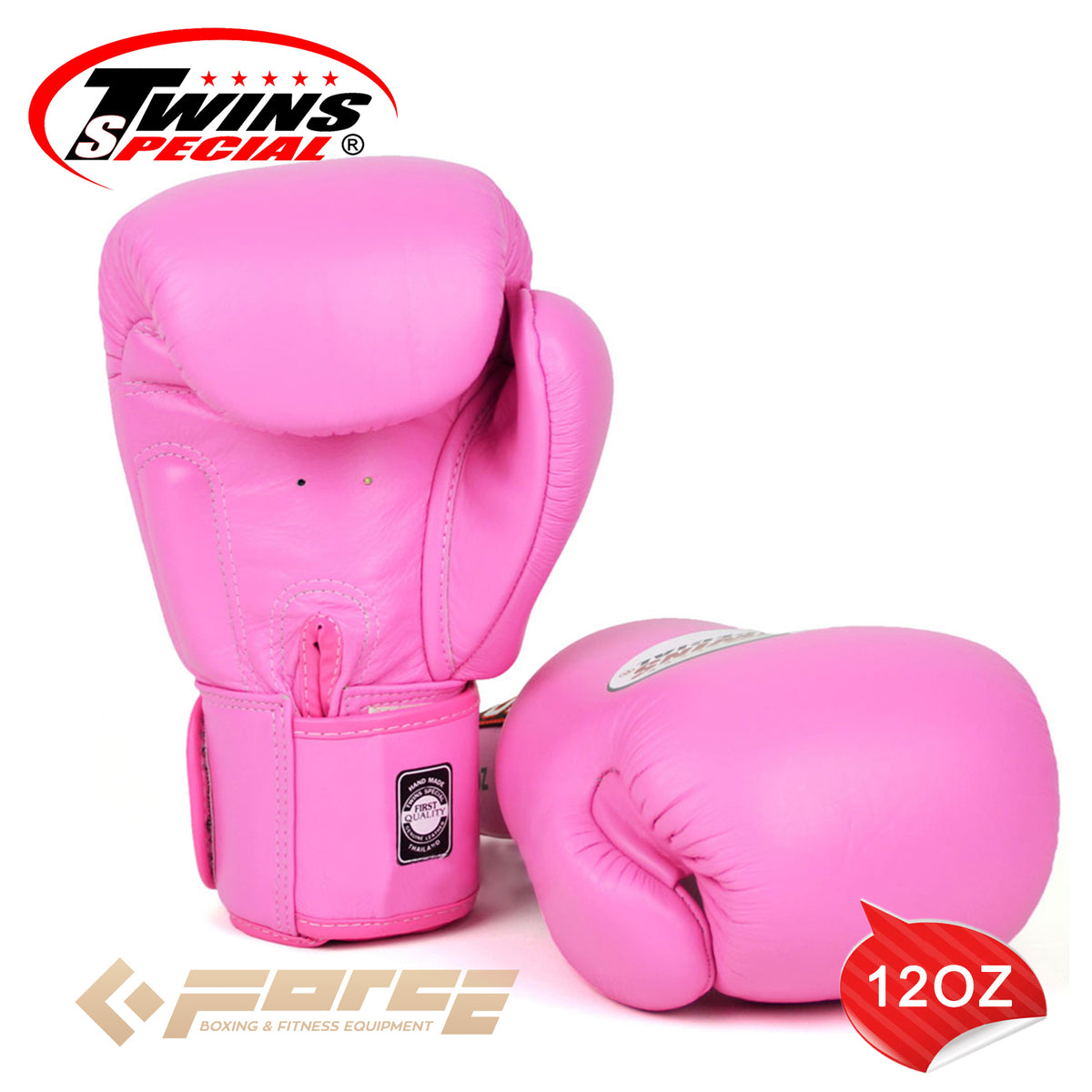TWINS Pro Leather Boxing Gloves Pink 12oz BGVL-3