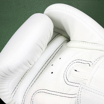 TWINS Pro Leather Boxing Gloves white 14oz BGVL-3